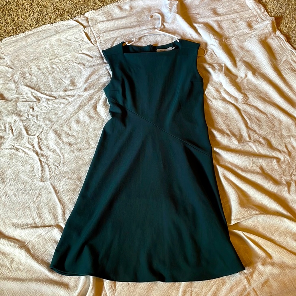 MM. LAFLEUR Pauline Ponte Emerald Green Midi Dress
